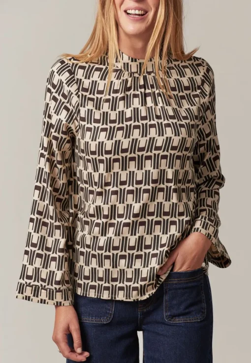 Deeluxe Blouse ESTINA Moka Cheap