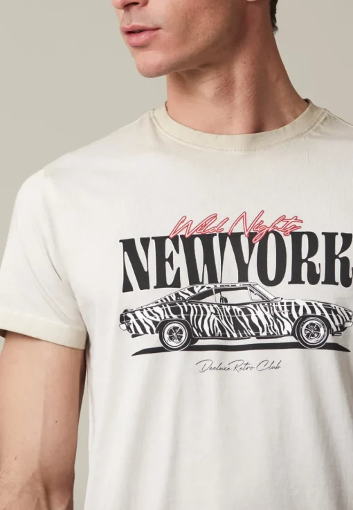 Deeluxe T-Shirt ARLINGTON Greige Flash Sale