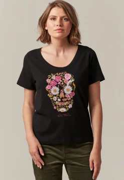 Deeluxe T-shirt FLOWERSKULL Black Best