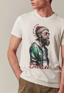 Deeluxe T-Shirt HIPSTER Lightgreige Fashion