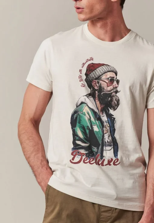 Deeluxe T-Shirt HIPSTER Lightgreige Fashion
