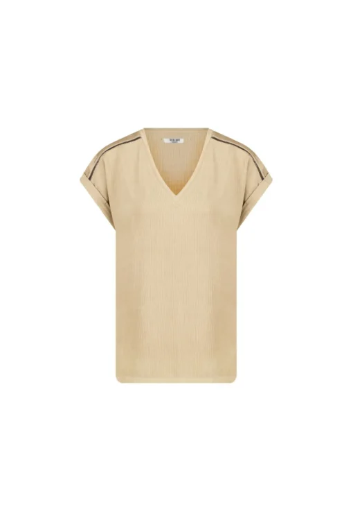 Deeluxe T-shirt KRIVA Beige Flash Sale